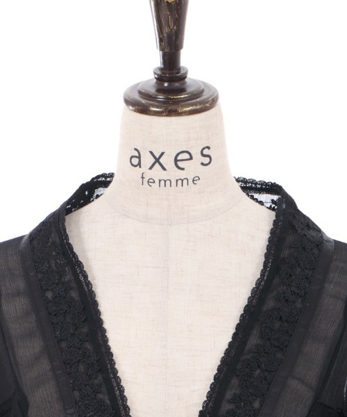axes femme（アクシーズファム）の「楊柳シフォンレースショール