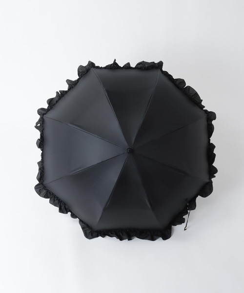 Cepica（セピカ）の「【pink trick / ピンクトリック】フリル完全遮光2段折傘(晴雨兼用)（折りたたみ傘・レディース・ライトパープル/ブラック/オフホワイト/グレイッシュベージュ/ピンク・FREE）」の17枚目の写真