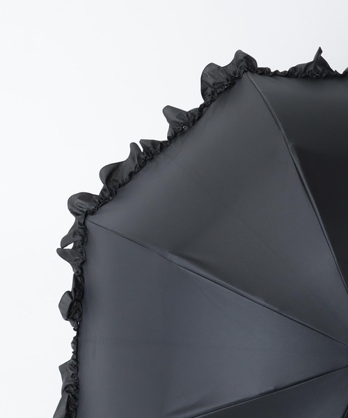 Cepica（セピカ）の「【pink trick / ピンクトリック】フリル完全遮光2段折傘(晴雨兼用)（折りたたみ傘・レディース・ライトパープル/ブラック/オフホワイト/グレイッシュベージュ/ピンク・FREE）」の14枚目の写真