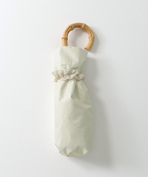 Cepica（セピカ）の「【pink trick / ピンクトリック】フリル完全遮光2段折傘(晴雨兼用)（折りたたみ傘・レディース・ライトパープル/ブラック/オフホワイト/グレイッシュベージュ/ピンク・FREE）」の21枚目の写真