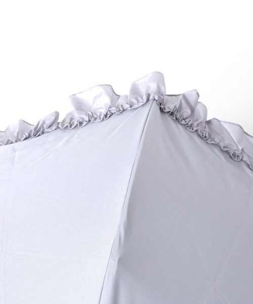 Cepica（セピカ）の「【pink trick / ピンクトリック】フリル完全遮光2段折傘(晴雨兼用)（折りたたみ傘・レディース・ライトパープル/ブラック/オフホワイト/グレイッシュベージュ/ピンク・FREE）」の8枚目の写真