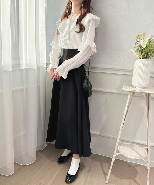 apres jour(アプレジュール)の「アソートフリルラッフルブラウス【ZOZOTOWN限定アイテム】(シャツ/ブラウス・レディース・ホワイト系その他/ブラック/ブラック系その他/オフホワイト・フリー/X-LARGE)」の5枚目の写真