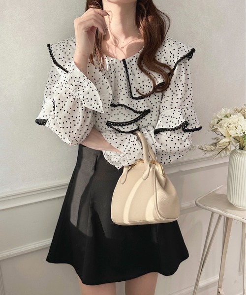 apres jour(アプレジュール)の「アソートフリルラッフルブラウス【ZOZOTOWN限定アイテム】(シャツ/ブラウス・レディース・ホワイト系その他/ブラック/ブラック系その他/オフホワイト・フリー/X-LARGE)」の20枚目の写真