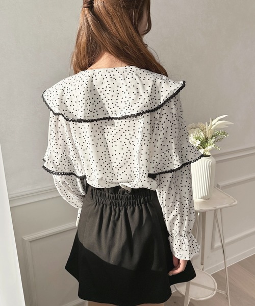 apres jour(アプレジュール)の「アソートフリルラッフルブラウス【ZOZOTOWN限定アイテム】(シャツ/ブラウス・レディース・ホワイト系その他/ブラック/ブラック系その他/オフホワイト・フリー/X-LARGE)」の9枚目の写真