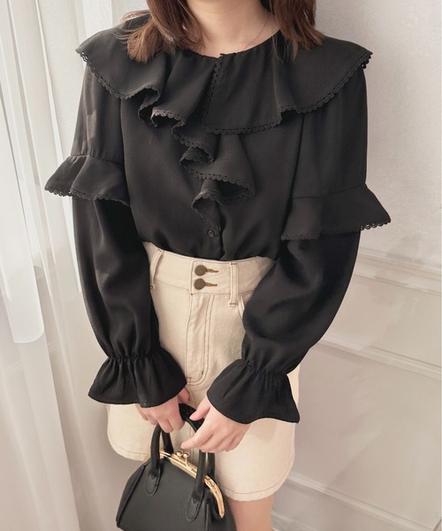 apres jour(アプレジュール)の「アソートフリルラッフルブラウス【ZOZOTOWN限定アイテム】(シャツ/ブラウス・レディース・ホワイト系その他/ブラック/ブラック系その他/オフホワイト・フリー/X-LARGE)」の17枚目の写真