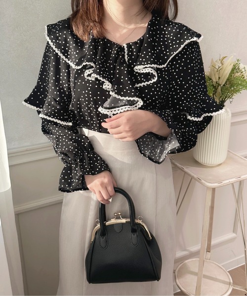 apres jour(アプレジュール)の「アソートフリルラッフルブラウス【ZOZOTOWN限定アイテム】(シャツ/ブラウス・レディース・ホワイト系その他/ブラック/ブラック系その他/オフホワイト・フリー/X-LARGE)」の10枚目の写真