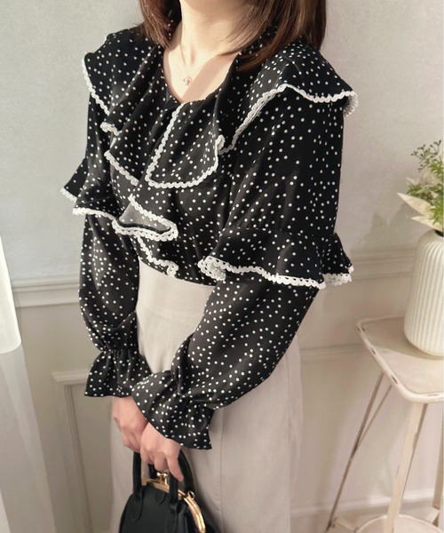 apres jour(アプレジュール)の「アソートフリルラッフルブラウス【ZOZOTOWN限定アイテム】(シャツ/ブラウス・レディース・ホワイト系その他/ブラック/ブラック系その他/オフホワイト・フリー/X-LARGE)」の14枚目の写真