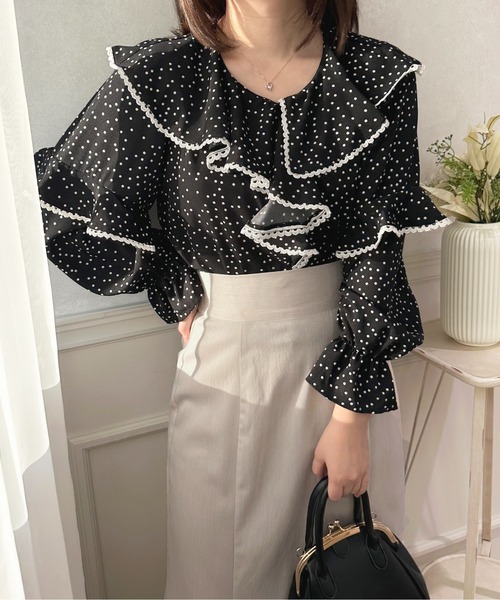 apres jour(アプレジュール)の「アソートフリルラッフルブラウス【ZOZOTOWN限定アイテム】(シャツ/ブラウス・レディース・ホワイト系その他/ブラック/ブラック系その他/オフホワイト・フリー/X-LARGE)」の18枚目の写真