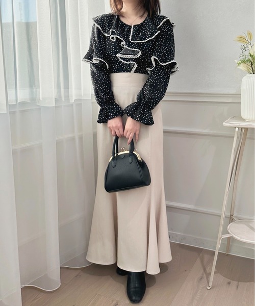 apres jour(アプレジュール)の「アソートフリルラッフルブラウス【ZOZOTOWN限定アイテム】(シャツ/ブラウス・レディース・ホワイト系その他/ブラック/ブラック系その他/オフホワイト・フリー/X-LARGE)」の11枚目の写真