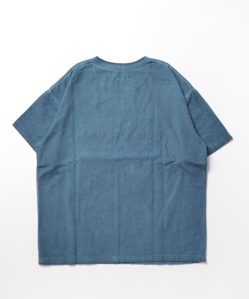 AOZORA(アオゾラ)の「AOZORA/アオゾラ 刺し子WAVEムラピグメントTシャツ(Tシャツ/カットソー・メンズ・ネイビー/ブルー・MEDIUM/LARGE/X-LARGE)」の9枚目の写真