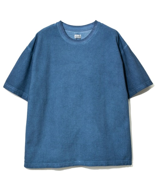 AOZORA(アオゾラ)の「AOZORA/アオゾラ 刺し子WAVEムラピグメントTシャツ(Tシャツ/カットソー・メンズ・ネイビー/ブルー・MEDIUM/LARGE/X-LARGE)」の1枚目の写真