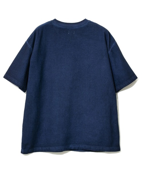 AOZORA(アオゾラ)の「AOZORA/アオゾラ 刺し子WAVEムラピグメントTシャツ(Tシャツ/カットソー・メンズ・ネイビー/ブルー・MEDIUM/LARGE/X-LARGE)」の7枚目の写真