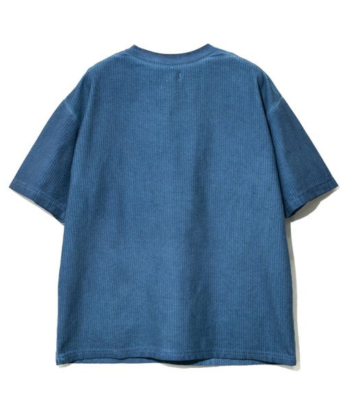 AOZORA(アオゾラ)の「AOZORA/アオゾラ 刺し子WAVEムラピグメントTシャツ(Tシャツ/カットソー・メンズ・ネイビー/ブルー・MEDIUM/LARGE/X-LARGE)」の8枚目の写真