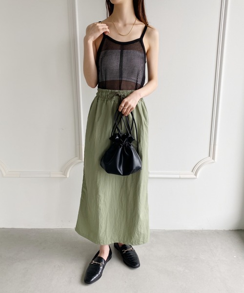 yuue' ( wear )（ユーイ）の「メッシュタンクトップ（タンクトップ・レディース・ホワイト/ベージュ/ブラック・FREE）」の5枚目の写真