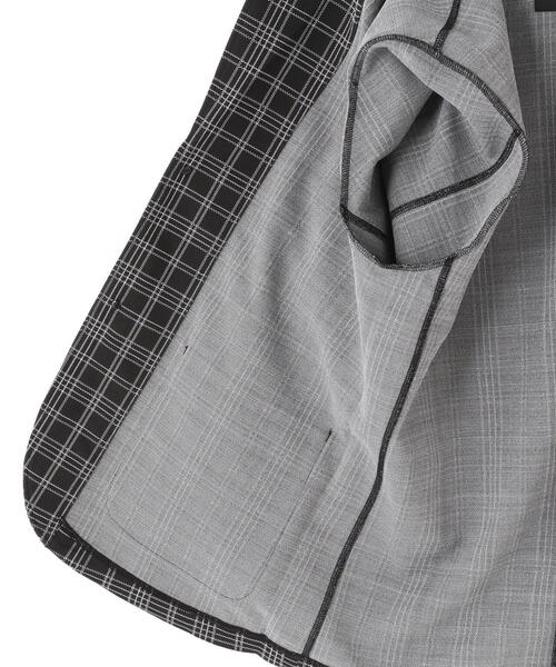 schott（ショット）の「【直営限定】Schott/ショット/PATTERNED JERSEY 2BUTTON JACKET/パターンジャージ 2ボタンジャケット（テーラードジャケット・メンズ・ブラック/ホワイト系2・L/M/XL）」の7枚目の写真