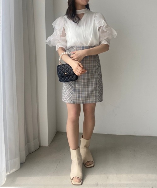 one after another NICE CLAUP（ワンアフターアナザーナイスクラップ）の「マルチwayリボンブラウス（シャツ/ブラウス・レディース・オフホワイト/ブラック系その他/グレー/ドット・FREE）」の5枚目の写真