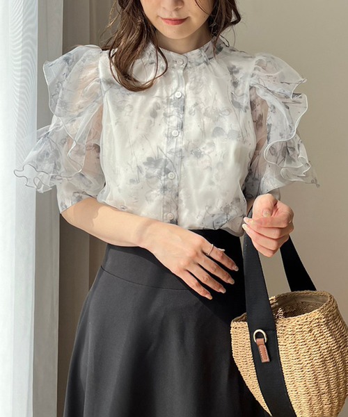 one after another NICE CLAUP（ワンアフターアナザーナイスクラップ）の「マルチwayリボンブラウス（シャツ/ブラウス・レディース・オフホワイト/ブラック系その他/グレー/ドット・FREE）」の22枚目の写真