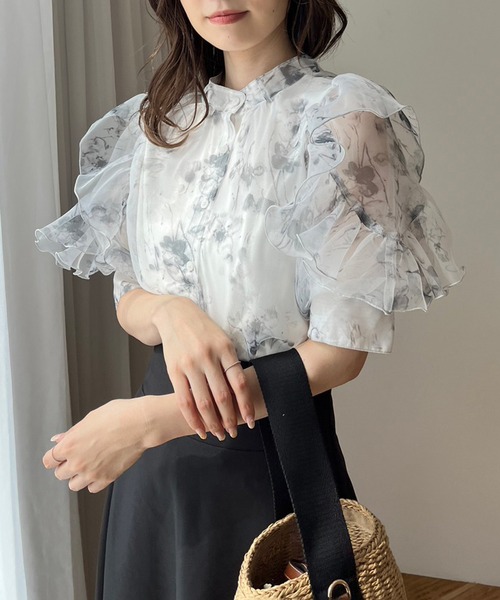 one after another NICE CLAUP（ワンアフターアナザーナイスクラップ）の「マルチwayリボンブラウス（シャツ/ブラウス・レディース・オフホワイト/ブラック系その他/グレー/ドット・FREE）」の20枚目の写真