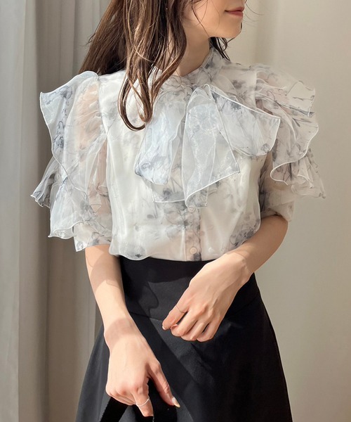 one after another NICE CLAUP（ワンアフターアナザーナイスクラップ）の「マルチwayリボンブラウス（シャツ/ブラウス・レディース・オフホワイト/ブラック系その他/グレー/ドット・FREE）」の18枚目の写真