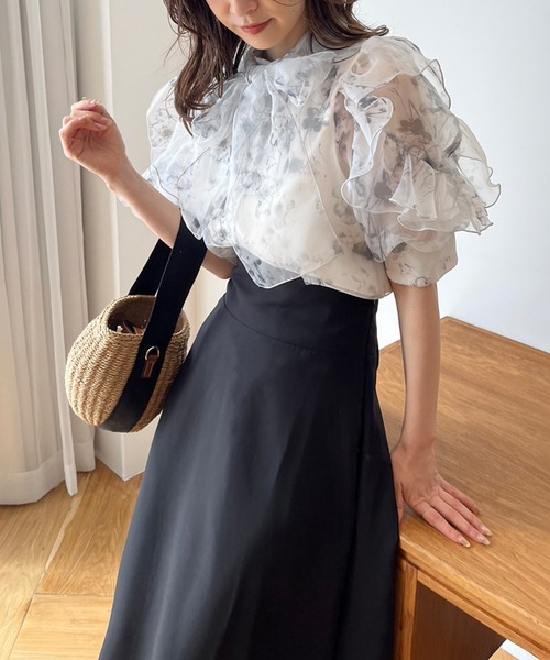 one after another NICE CLAUP（ワンアフターアナザーナイスクラップ）の「マルチwayリボンブラウス（シャツ/ブラウス・レディース・オフホワイト/ブラック系その他/グレー/ドット・FREE）」の16枚目の写真