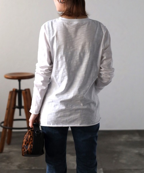 Bonjour Sagan（ボンジュールサガン）の「スラブロンT（Tシャツ/カットソー・レディース・ブラック/オフホワイト・FREE）」の21枚目の写真