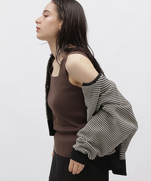 LAKOLE（ラコレ）の「12Gスクエアタンクトップ / 188386（ニット/セーター・レディース・ブラウン系その他/ベージュ/ブラック/ライトイエロー/クリーム/オフホワイト/スカイブルー・MEDIUM/SMALL）」の17枚目の写真