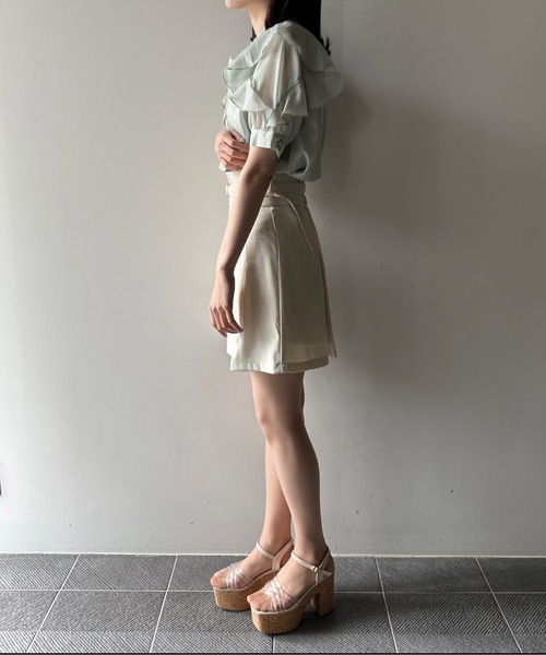 one way（ワンウェイ）の「ラメオーガンリボンタイブラウス（シャツ/ブラウス・レディース・ピンク/グリーン/ホワイト/ホワイト系その他/ベージュ系その他・FREE）」の11枚目の写真