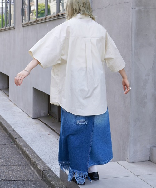 CIAOPANIC TYPY(チャオパニックティピー)の「ブロードビッグポケットビッグシャツ(シャツ/ブラウス・メンズ・ネイビー/ベージュ/グリーン系その他・MEDIUM/LARGE)」の11枚目の写真