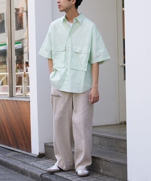 CIAOPANIC TYPY(チャオパニックティピー)の「ブロードビッグポケットビッグシャツ(シャツ/ブラウス・メンズ・ネイビー/ベージュ/グリーン系その他・MEDIUM/LARGE)」の15枚目の写真