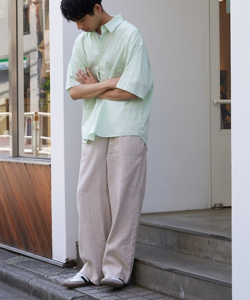 CIAOPANIC TYPY(チャオパニックティピー)の「ブロードビッグポケットビッグシャツ(シャツ/ブラウス・メンズ・ネイビー/ベージュ/グリーン系その他・MEDIUM/LARGE)」の17枚目の写真