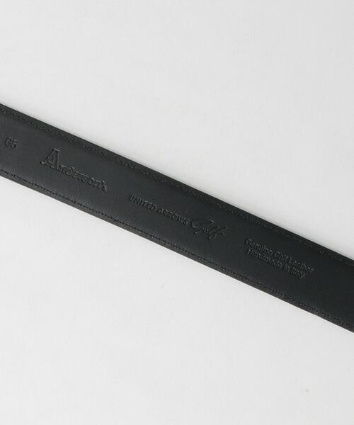 Anderson's / クロコスタンプ レザーベルト　ブラック　サイズ80 BEAMS F（ビームスF）Anderson's / クロコスタンプ レザーベルト