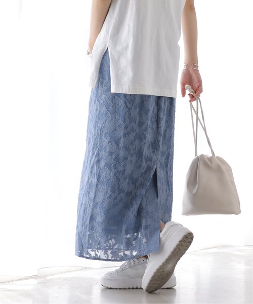 frames RAY CASSIN（フレームスレイカズン）の「シアージャガードナロースカート（スカート・レディース・キナリ/ブルー/ブラック・FREE）」の10枚目の写真