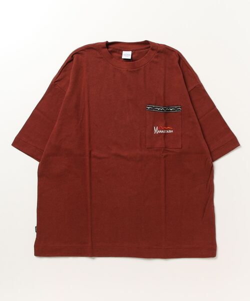 MANASTASH（マナスタッシュ）の「MANASTASH/マナスタッシュ/HEMP BOXY SS TEE（Tシャツ/カットソー・メンズ・ブラウン/ナチュラル/ブラック・L/M/XL/2XL）」の2枚目の写真