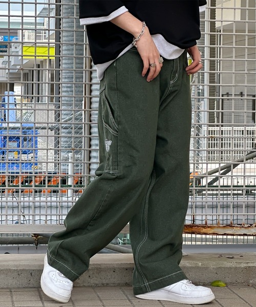 kutir(クティール)の「刺繍ペインターワイドデニムパンツ(デニムパンツ・メンズ・ブラック/カーキ/オフホワイト・SMALL/MEDIUM/LARGE)」の17枚目の写真