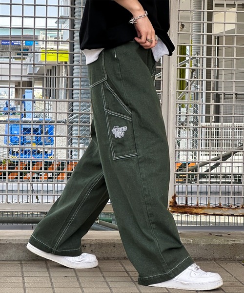 kutir(クティール)の「刺繍ペインターワイドデニムパンツ(デニムパンツ・メンズ・ブラック/カーキ/オフホワイト・SMALL/MEDIUM/LARGE)」の18枚目の写真