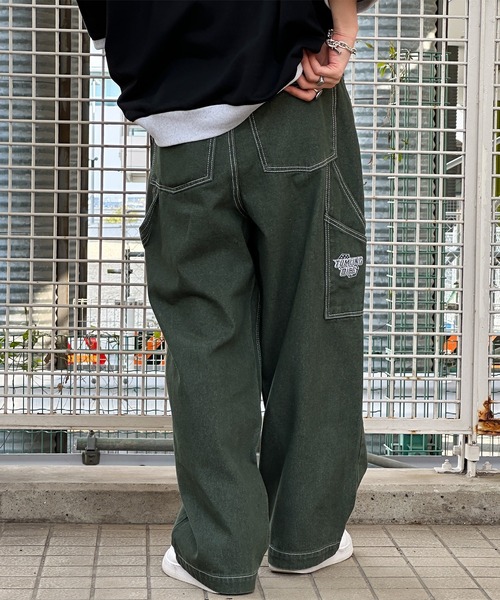 kutir(クティール)の「刺繍ペインターワイドデニムパンツ(デニムパンツ・メンズ・ブラック/カーキ/オフホワイト・SMALL/MEDIUM/LARGE)」の21枚目の写真