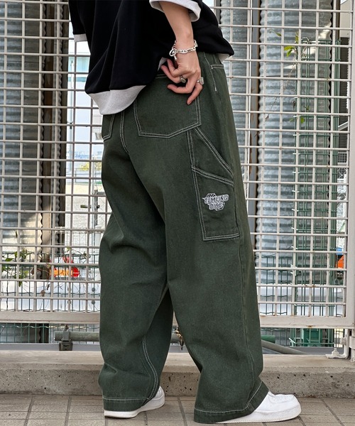 kutir(クティール)の「刺繍ペインターワイドデニムパンツ(デニムパンツ・メンズ・ブラック/カーキ/オフホワイト・SMALL/MEDIUM/LARGE)」の19枚目の写真