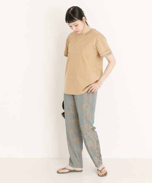 UR Lab.(アーバンリサーチラボ)の「レイヤード風Tシャツ(Tシャツ/カットソー・レディース・ベージュ/ブラック/オフホワイト・FREE)」の17枚目の写真