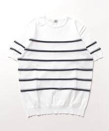 MONSIEUR NICOLE | 【ex/tra】ロープボーダー ニットTシャツ(ニット/セーター)