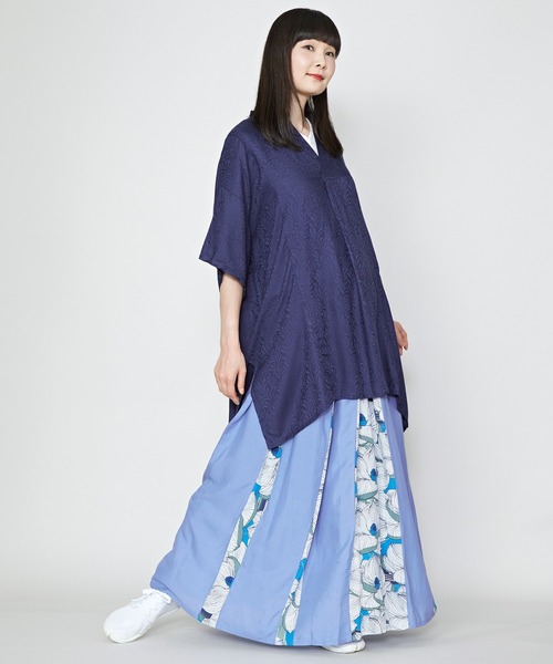 カヤ(カヤ)の「【カヤ】-SHIKI-四季 夏姿八掛スカート(スカート・レディース・ブルー/ネイビー/ブラック×レッド/グリーン/グレー/ライトブルー・FREE)」の16枚目の写真