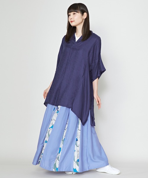 カヤ(カヤ)の「【カヤ】-SHIKI-四季 夏姿八掛スカート(スカート・レディース・ブルー/ネイビー/ブラック×レッド/グリーン/グレー/ライトブルー・FREE)」の17枚目の写真