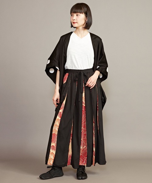 カヤ(カヤ)の「【カヤ】-SHIKI-四季 夏姿八掛スカート(スカート・レディース・ブルー/ネイビー/ブラック×レッド/グリーン/グレー/ライトブルー・FREE)」の19枚目の写真