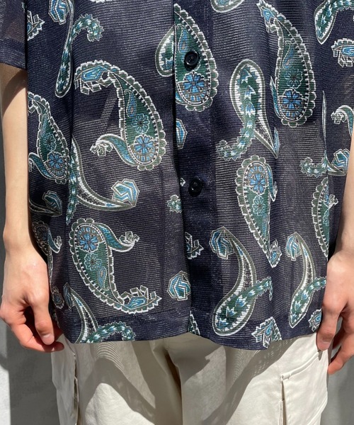 CIAOPANIC(チャオパニック)の「メッシュペイズリーシャツ(シャツ/ブラウス・レディース・ブラック/カーキ/ネイビー・MEDIUM/LARGE)」の16枚目の写真