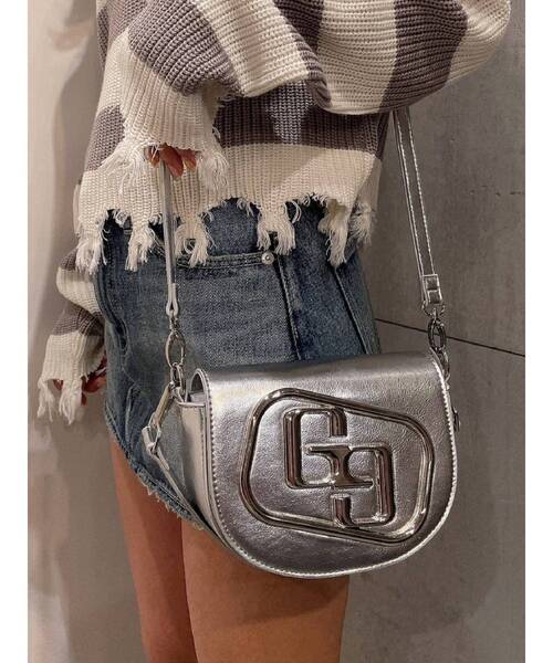 GYDA（ジェイダ）の「GGモチーフラウンドBAG（ハンドバッグ・レディース・ブラック/シルバー・FREE）」の4枚目の写真