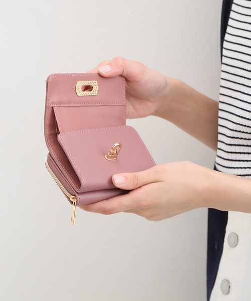 Honeys(ハニーズ)の「金具ジップウォレット(財布・レディース・ピンク/ブラック/グレイッシュベージュ/ミント・FREE)」の11枚目の写真
