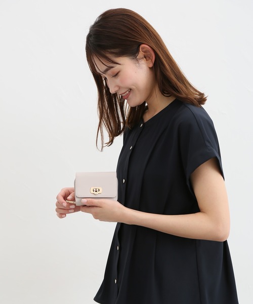 Honeys(ハニーズ)の「金具ジップウォレット(財布・レディース・ピンク/ブラック/グレイッシュベージュ/ミント・FREE)」の5枚目の写真