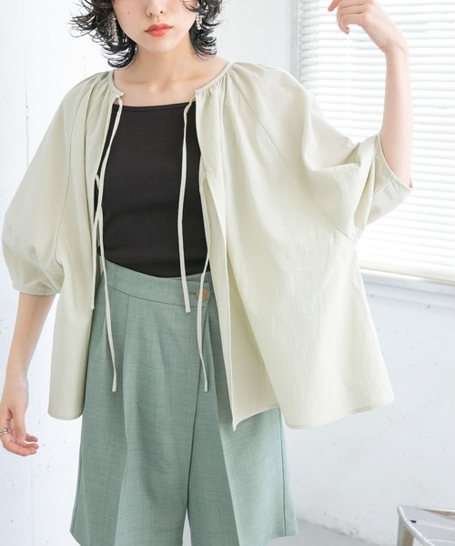 KBF（ケイビーエフ）の「前後2WAYボリュームブラウス（シャツ/ブラウス・レディース・オフホワイト/ミント/ブルー/ダークブラウン・ONE）」の17枚目の写真