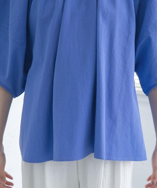 KBF（ケイビーエフ）の「前後2WAYボリュームブラウス（シャツ/ブラウス・レディース・オフホワイト/ミント/ブルー/ダークブラウン・ONE）」の14枚目の写真