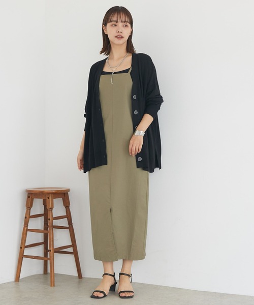 Doux archives（ドゥアルシーヴ）の「【ＵＶ防止機能】ミドル丈ニットカーデ（カーディガン/ボレロ・レディース・オフホワイト/ブラック/シルバーグレー/ピンク・FREE）」の6枚目の写真