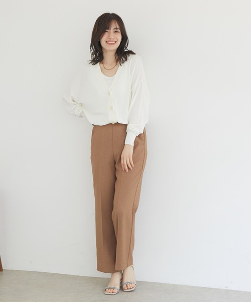 Doux archives（ドゥアルシーヴ）の「【ＵＶ防止機能】ミドル丈ニットカーデ（カーディガン/ボレロ・レディース・オフホワイト/ブラック/シルバーグレー/ピンク・FREE）」の15枚目の写真